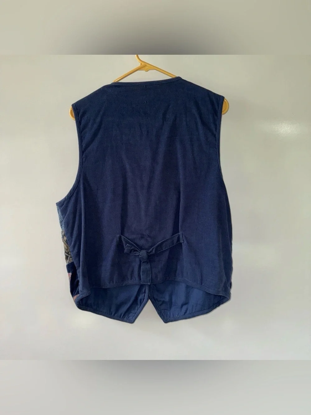 Vintage Paul Harris Design PHD Denim Embroidered Weaved Corduroy Vest Boho Large